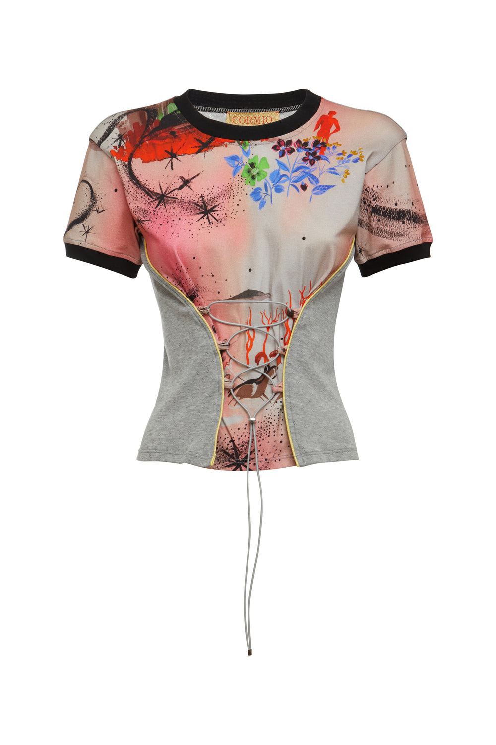 product-color-Albina Cotton Corset T-shirt